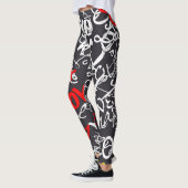 Kalligraphie Liebe Yoga Leggings (Links)