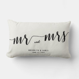 Kalligraphie Lumbalkissen mit schwarz-weißer Kalli Lendenkissen