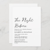 Kalligraphie: minimale Nacht vor Einladung (Vorne/Hinten)