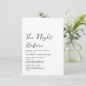 Kalligraphie: minimale Nacht vor Einladung (Stehend Vorderseite)