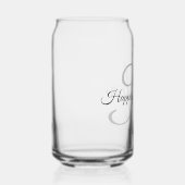 Kalligraphie Mit Monogramm glücklich immer nach de Dosenglas (Rechts)