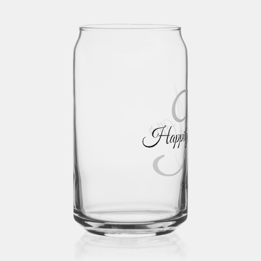 Kalligraphie Mit Monogramm glücklich immer nach de Dosenglas (Rechts)