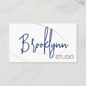 Kalligraphie Moderner Beruflicher Friseur Twirl Visitenkarte (Vorderseite)