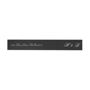 Kalligraphie Monogram Schwarz-Weiß-Feierliche Hoch