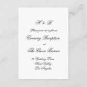 Kalligraphie Monogram Schwarz-Weiß-Feierliche Hoch Begleitkarte (Vorderseite)