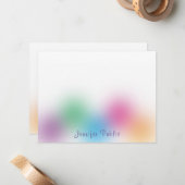 Kalligraphie-Monogram-Vorlagenarmfarbe Mitteilungskarte (Vorderseite/Rückseite Beispiel)