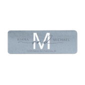 Kalligraphie Monogram Wedding Dusty Blue ID771 (Vorne)