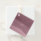 Kalligraphie Monogram Wedding Mauve ID771 Geschenkanhänger (Beispiel)