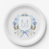 Kalligraphie-Monogramm Pappteller (Vorderseite)