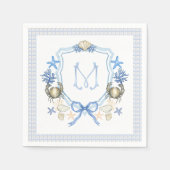 Kalligraphie-Monogramm Serviette (Vorderseite)