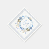 Kalligraphie-Monogramm Serviette (Ecke)