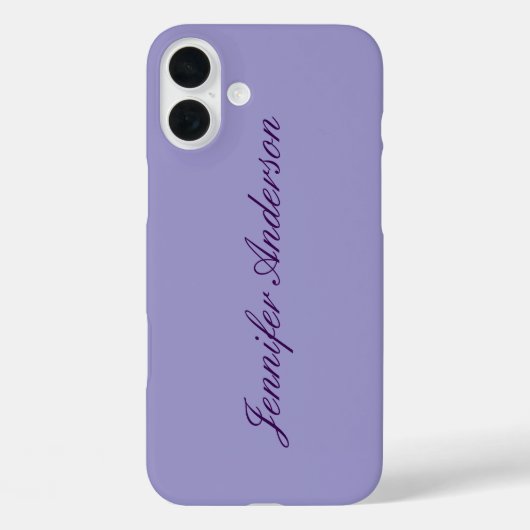 Kalligraphie Pastel Pale Lila Personalisiert Case-Mate iPhone Hülle (Rückseite)