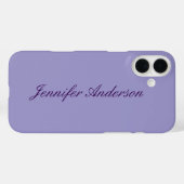 Kalligraphie Pastel Pale Lila Personalisiert Case-Mate iPhone Hülle (Rückseite (Horizontal))