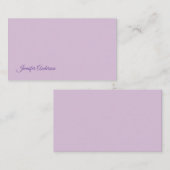 Kalligraphie Pastel Thistle Pink Personalisierter Begleitkarte (Vorne/Hinten)