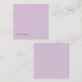 Kalligraphie Pastel Thistle Pink Personalisierter Mitteilungskarte (Vorne/Hinten)