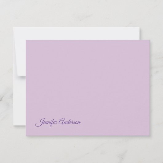 Kalligraphie Pastel Thistle Pink Personalisierter  RSVP Karte (Vorderseite)