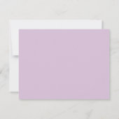Kalligraphie Pastel Thistle Pink Personalisierter  RSVP Karte (Rückseite)