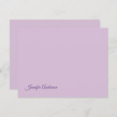 Kalligraphie Pastel Thistle Pink Personalisierter  RSVP Karte (Vorne/Hinten)