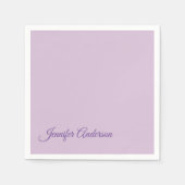 Kalligraphie Pastel Thistle Pink Personalisierter  Serviette (Vorderseite)