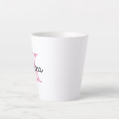 Kalligraphie Pink und Schwarz Milchtasse (Vorderseite)