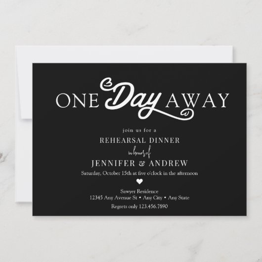 Kalligraphie Probe Dinner Einladung (Vorderseite)