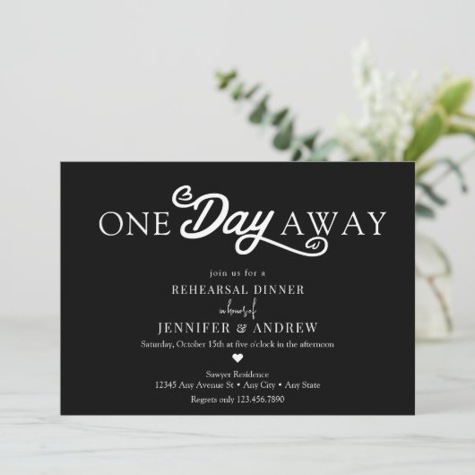 Kalligraphie Probe Dinner Einladung (Stehend Vorderseite)