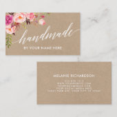 Kalligraphie-rosa handgemachte Kraftpapier-mit Visitenkarte (Vorne/Hinten)