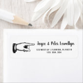 Kalligraphie-Rückadressschild (Insitu)