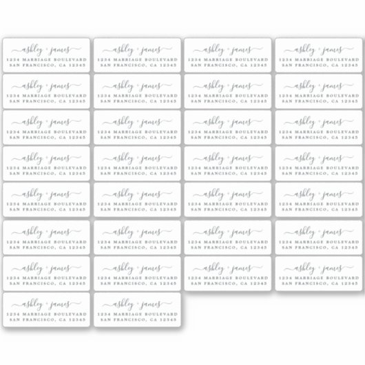 Kalligraphie-Rücksendeadressen-Aufkleber 2 x 0,8 Z Aufkleber (Vorderseite)