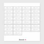 Kalligraphie-Rücksendeadressen-Aufkleber 2 x 0,8 Z Aufkleber (Blatt)