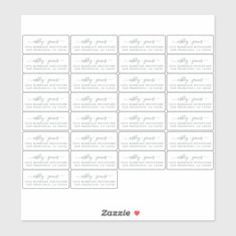 Kalligraphie-Rücksendeadressen-Aufkleber 2 x 0,8 Z Aufkleber