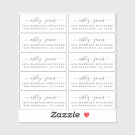 Kalligraphie-Rücksendeadressen-Aufkleber 2 x 0,8 Z Aufkleber