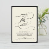 {Kalligraphie} Save the Date (Stehend Vorderseite)