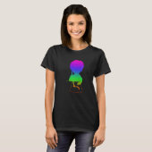 Kalligraphie-Schatten in Regenbogenfarben T-Shirt (Vorne ganz)