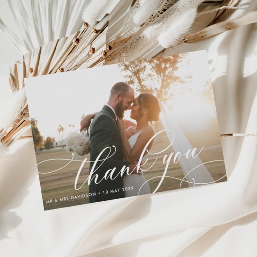 Kalligraphie Schreiben Hochzeit Foto danke Karte