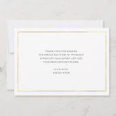 Kalligraphie, Schwarz-Weiß-Hochzeit Dankeskarte (Rückseite)