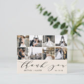 Kalligraphie Script 8 Foto Vielen Dank Postkarte (Stehend Vorderseite)