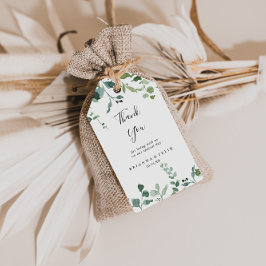 Kalligraphie Script Foliage Wedding Vielen Dank Geschenkanhänger