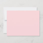 Kalligraphie Script Monogram Elegant Blush Pink Mitteilungskarte (Rückseite)