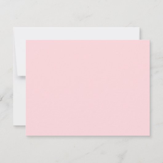 Kalligraphie Script Monogram Elegant Blush Pink Mitteilungskarte (Rückseite)