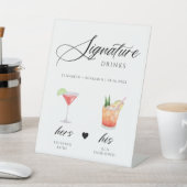Kalligraphie Script Signature Drink Wedding Bar Sockelschild (In SItu)
