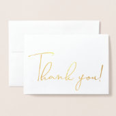 Kalligraphie Script Vielen Dank Hinweis Folienkarte (Vorderseite mit Umschlag)