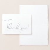 Kalligraphie Script Vielen Dank Hinweis Silver Foi Folienkarte (Anzeige)