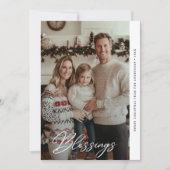 Kalligraphie Segnungen Religiöses Weihnachtsfest F Feiertagskarte (Vorderseite)