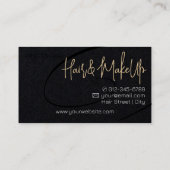 Kalligraphie Signature Beruflich Hair Studio Visitenkarte (Rückseite)