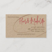 Kalligraphie Signature Beruflich Hair Studio Visitenkarte (Rückseite)