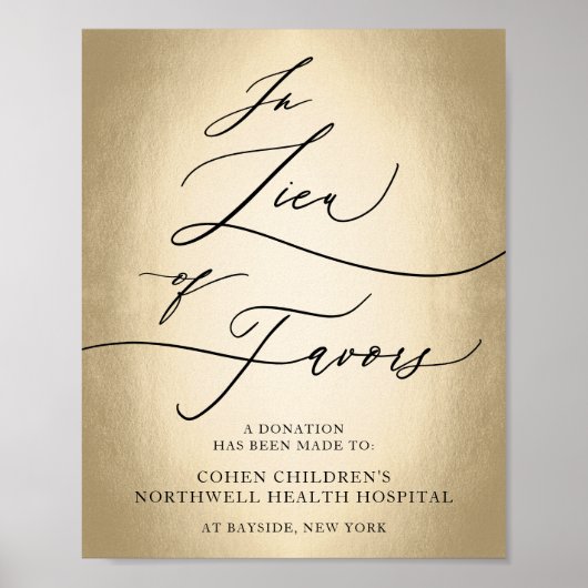 Kalligraphie-Skript anstelle von Lieblingen-Hochze Poster (Vorne)