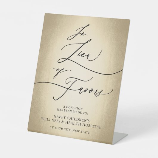 Kalligraphie-Skript anstelle von Lieblingen-Hochze Sockelschild (Vorderseite)