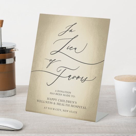 Kalligraphie-Skript anstelle von Lieblingen-Hochze Sockelschild (In SItu)