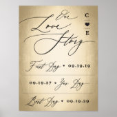 Kalligraphie-Skript auf unserer Liebe-Geschichte-H Poster (Vorne)